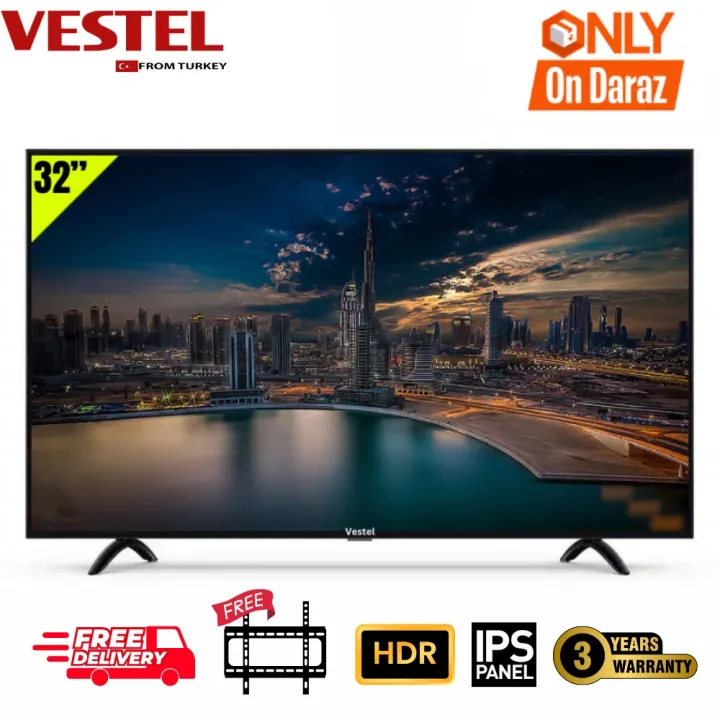 VESTEL 32" Normal LED TV | Free Wall Mount | 3 Years Warranty | IPS Panel | Dolby Sound | HDR | 32 Inch Normal Television - Image 2